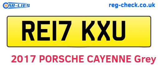 RE17KXU are the vehicle registration plates.