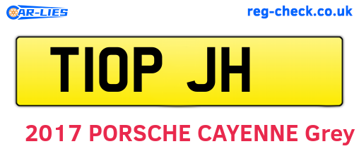 T10PJH are the vehicle registration plates.
