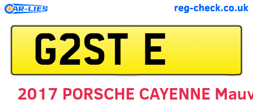 G2STE are the vehicle registration plates.