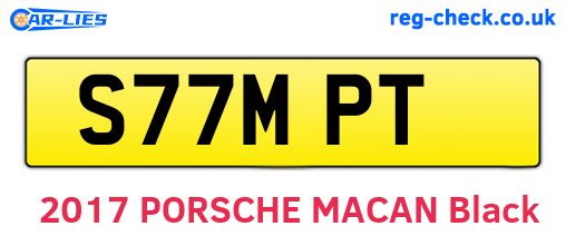 S77MPT are the vehicle registration plates.