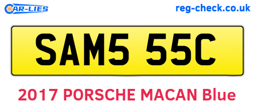 SAM555C are the vehicle registration plates.