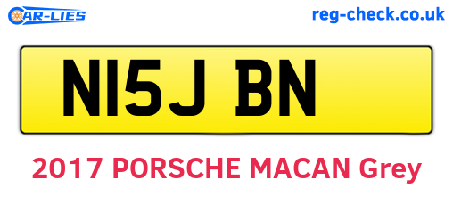 N15JBN are the vehicle registration plates.