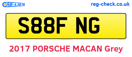 S88FNG are the vehicle registration plates.