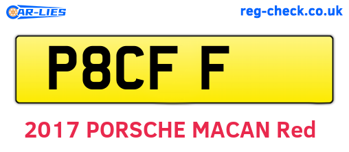 P8CFF are the vehicle registration plates.