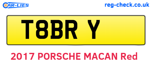 T8BRY are the vehicle registration plates.
