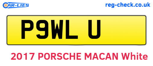 P9WLU are the vehicle registration plates.
