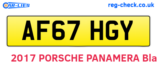 AF67HGY are the vehicle registration plates.