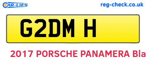 G2DMH are the vehicle registration plates.