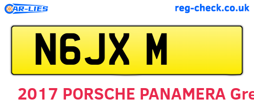 N6JXM are the vehicle registration plates.