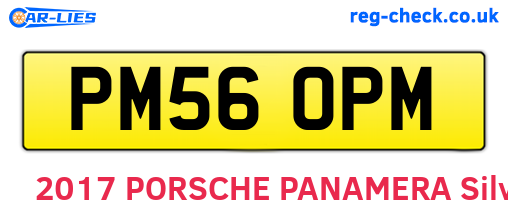 PM56OPM are the vehicle registration plates.