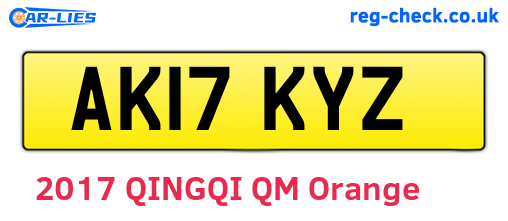 AK17KYZ are the vehicle registration plates.