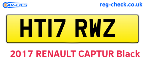 HT17RWZ are the vehicle registration plates.