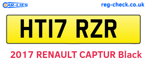 HT17RZR are the vehicle registration plates.