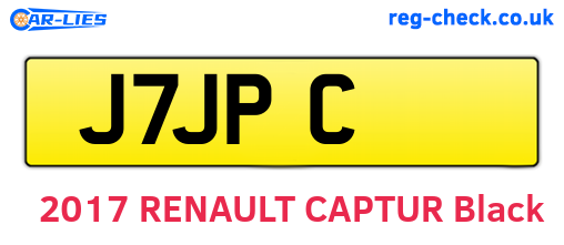 J7JPC are the vehicle registration plates.