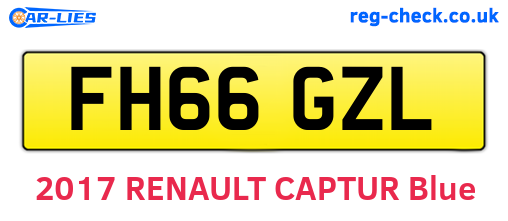 FH66GZL are the vehicle registration plates.