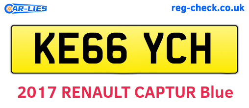 KE66YCH are the vehicle registration plates.