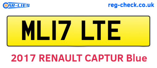 ML17LTE are the vehicle registration plates.