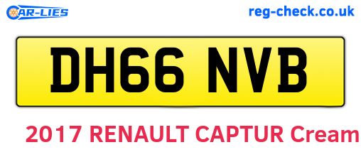 DH66NVB are the vehicle registration plates.