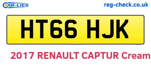 HT66HJK are the vehicle registration plates.
