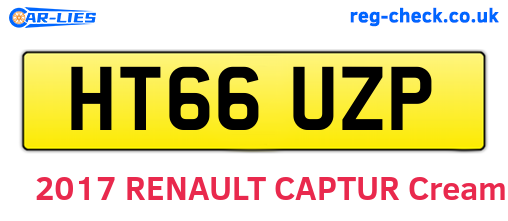 HT66UZP are the vehicle registration plates.