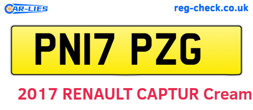 PN17PZG are the vehicle registration plates.
