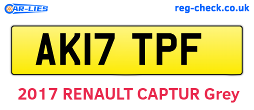 AK17TPF are the vehicle registration plates.
