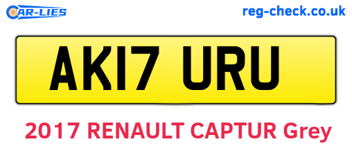 AK17URU are the vehicle registration plates.