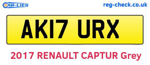 AK17URX are the vehicle registration plates.