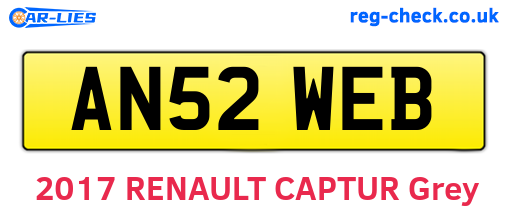 AN52WEB are the vehicle registration plates.