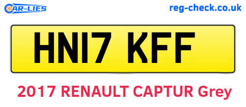 HN17KFF are the vehicle registration plates.