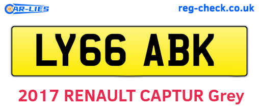 LY66ABK are the vehicle registration plates.