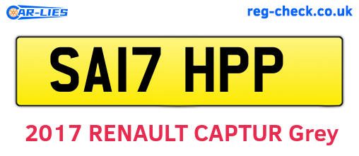 SA17HPP are the vehicle registration plates.