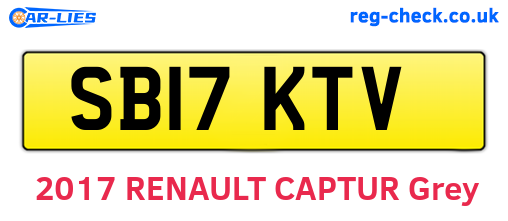 SB17KTV are the vehicle registration plates.