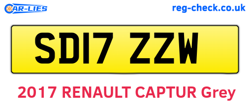 SD17ZZW are the vehicle registration plates.
