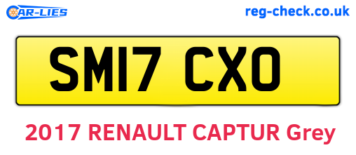 SM17CXO are the vehicle registration plates.