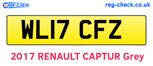 WL17CFZ are the vehicle registration plates.