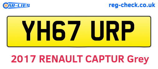 YH67URP are the vehicle registration plates.