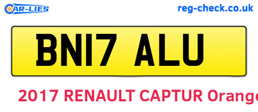 BN17ALU are the vehicle registration plates.