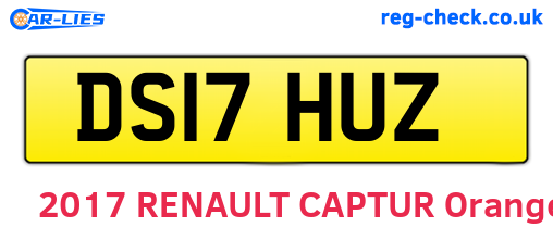 DS17HUZ are the vehicle registration plates.