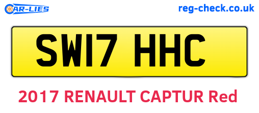 SW17HHC are the vehicle registration plates.