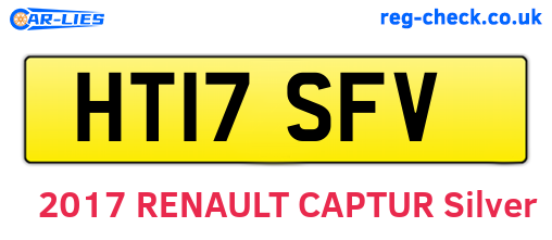 HT17SFV are the vehicle registration plates.
