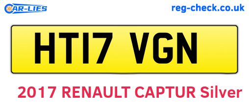 HT17VGN are the vehicle registration plates.