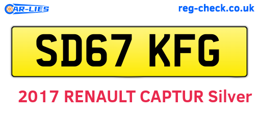 SD67KFG are the vehicle registration plates.