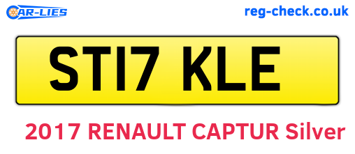 ST17KLE are the vehicle registration plates.