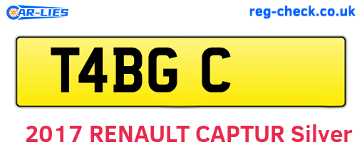 T4BGC are the vehicle registration plates.