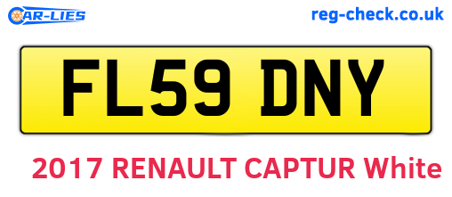 FL59DNY are the vehicle registration plates.