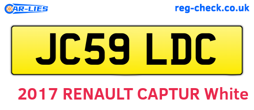 JC59LDC are the vehicle registration plates.