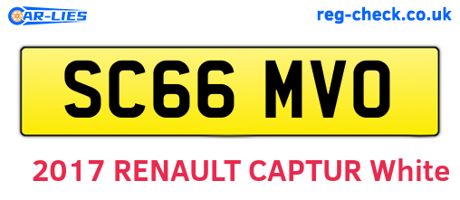SC66MVO are the vehicle registration plates.