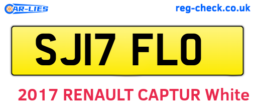 SJ17FLO are the vehicle registration plates.