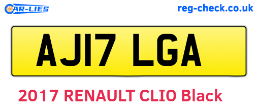 AJ17LGA are the vehicle registration plates.
